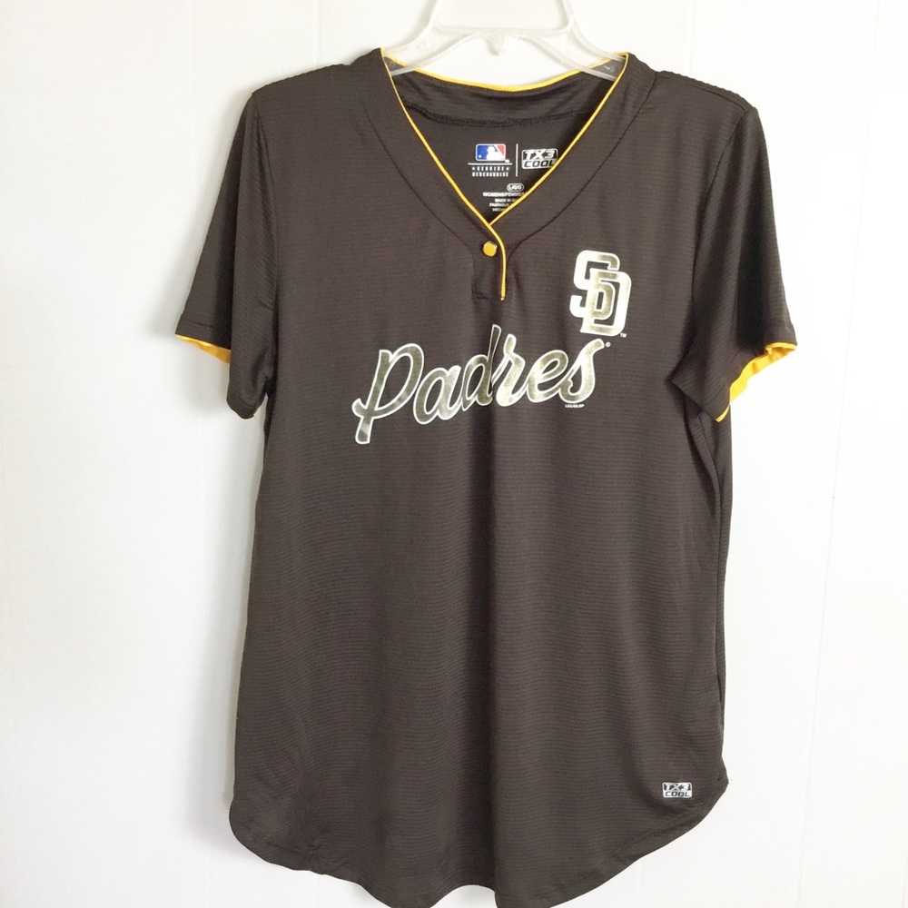 MLB Brown and Yellow Women's Top